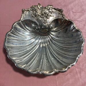 Reed and Barton Clam Shell dish with grape motif